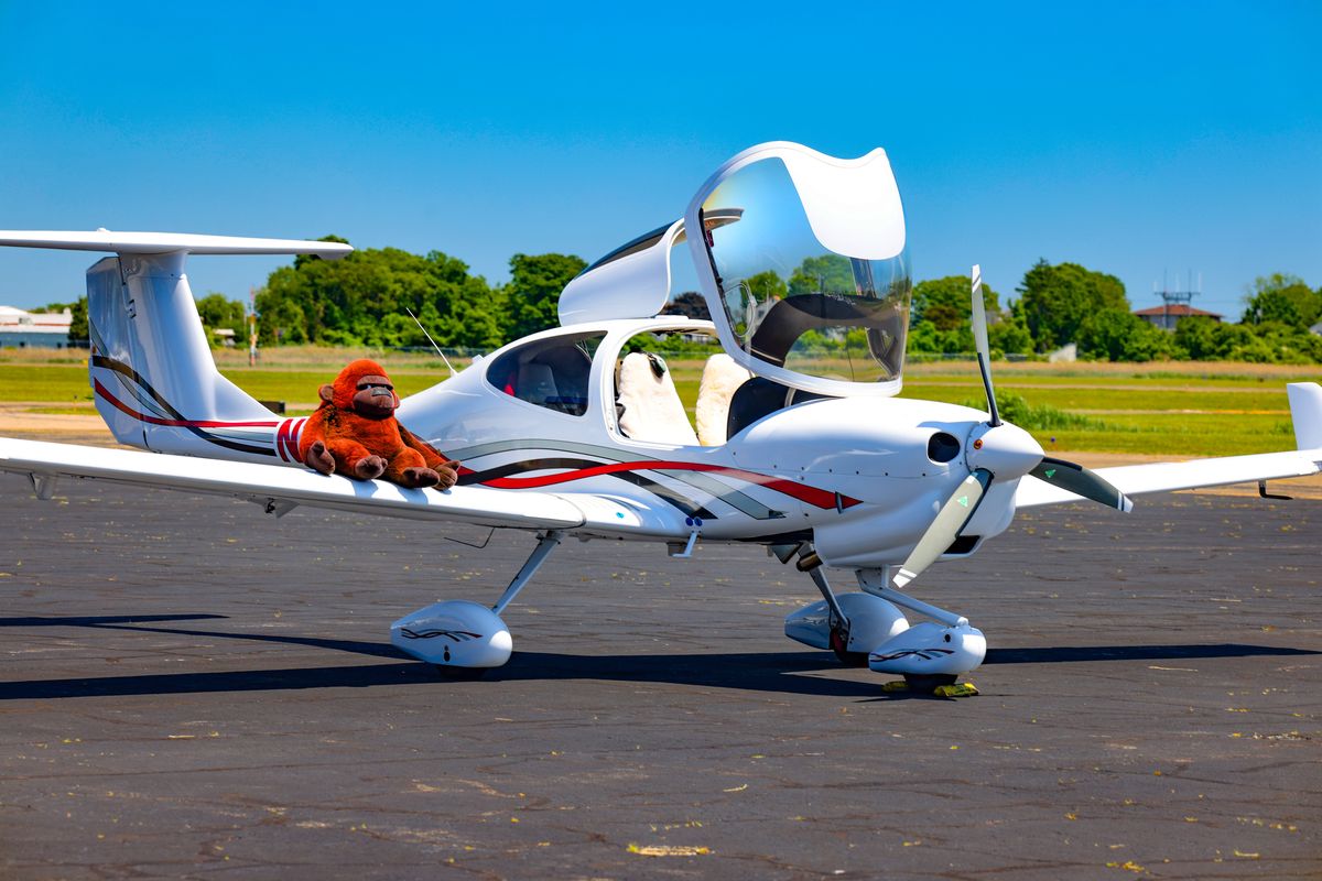 N115NG parked on the ramp with canopy open